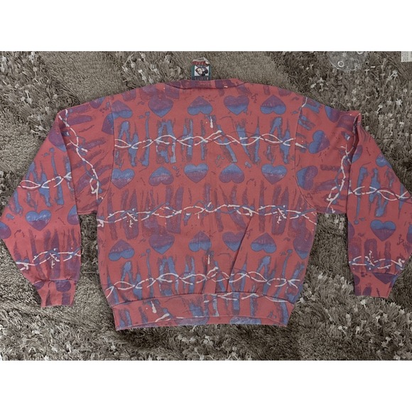 Vintage‎ Mickey and Minnie All Over Print Kids Crew Neck Sweatshirt Size (10/12) - Picture 3 of 3
